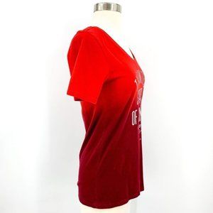 🎉The Nike Tee Red & Burgundy Ombre V-Neck T-Shirt